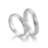 Alianzas de boda de platino con diamante