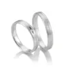 Alianzas de boda de platino con diamante