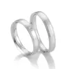 Alianzas de boda de platino con diamante