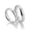 Alianzas de boda de platino con diamantes