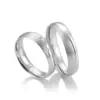 Alianzas de boda de platino con diamantes