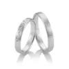 Alianzas de boda de platino con diamantes
