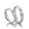 Alianzas de boda de platino con diamantes