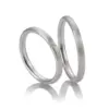 Alianzas de boda de platino con diamante