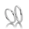 Alianzas de boda de platino con diamante