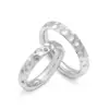 Alianzas de boda de paladio con diamantes