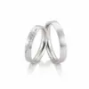 Alianzas de boda de platino con diamantes