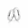 Alianzas de boda de platino con diamantes