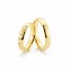 Alianzas de boda de oro amarillo con diamantes