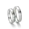 Alianzas de boda de oro blanco y oro gris con diamantes