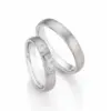 Alianzas de boda de platino con diamantes