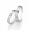 Alianzas de boda de platino con diamantes