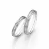 Alianzas de boda de oro blanco con diamantes