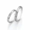 Alianzas de boda de oro blanco con diamantes