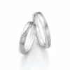 Alianzas de boda de oro blanco con diamantes
