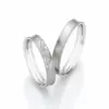 Alianzas de boda de oro blanco con diamantes