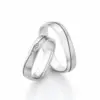Alianzas de boda de platino con diamantes