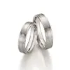 Alianzas de boda de plata con diamante