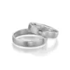 Alianzas de boda de oro blanco con diamante