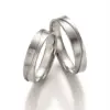 Alianzas de boda de oro blanco con diamantes