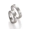 Alianzas de boda de paladio con diamante