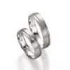 Alianzas de boda de paladio con diamante