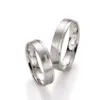 Alianzas de boda de oro blanco con diamantes