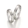 Alianzas de boda de oro blanco con diamantes