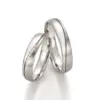 Alianzas de boda de oro blanco con diamantes