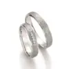 Alianzas de boda de oro blanco con diamantes
