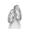 Alianzas de boda de paladio con diamantes