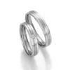 Alianzas de boda de paladio con diamante