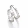 Alianzas de boda de paladio con diamantes