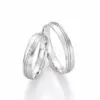 Alianzas de boda de paladio con diamantes