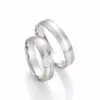 Alianzas de boda de paladio con diamantes