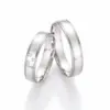 Alianzas de boda de paladio con diamantes