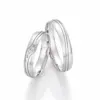 Alianzas de boda de paladio con diamantes