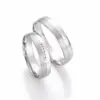 Alianzas de boda de paladio con diamantes