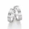 Alianzas de boda de paladio con diamantes