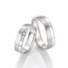 Alianzas de boda de paladio con diamantes