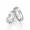 Alianzas de boda de paladio con diamantes