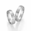 Alianzas de boda de paladio con diamantes