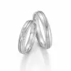 Alianzas de boda de paladio con diamantes
