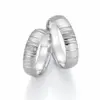 Alianzas de boda de paladio con diamantes