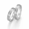 Alianzas de boda de oro blanco con diamante