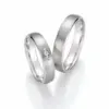 Alianzas de boda de paladio con diamantes