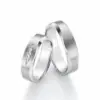 Alianzas de boda de paladio con diamantes