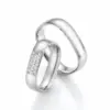 Alianzas de boda de paladio con diamantes