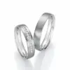 Alianzas de boda de paladio con diamantes