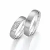 Alianzas de boda de paladio con diamantes